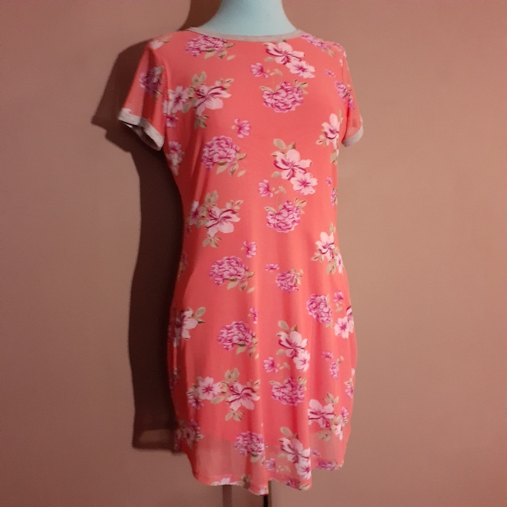 Pink bongo shirt dress